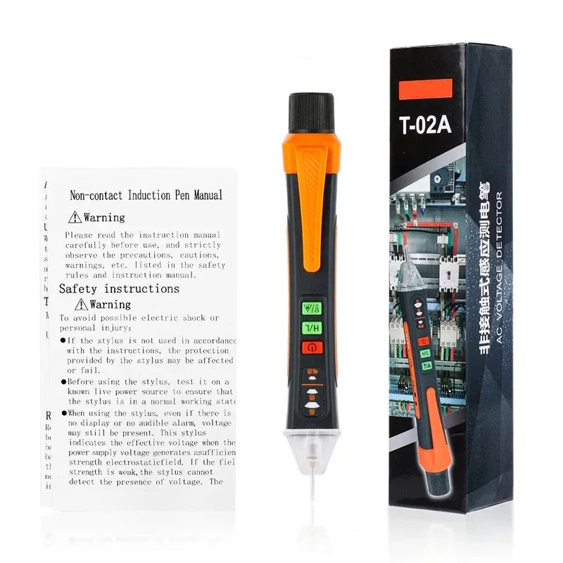 Non Contact Voltage Detector T02A AC Voltage Tester Pen Meter 12-1000V Electric Sensor Test Pencil Smart Breakpoint Finder