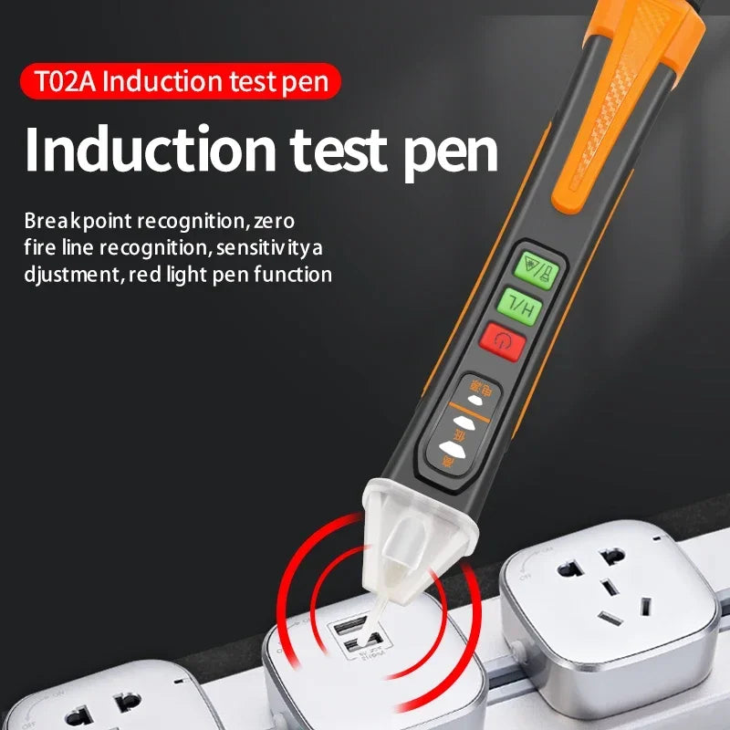 Non Contact Voltage Detector T02A AC Voltage Tester Pen Meter 12-1000V Electric Sensor Test Pencil Smart Breakpoint Finder